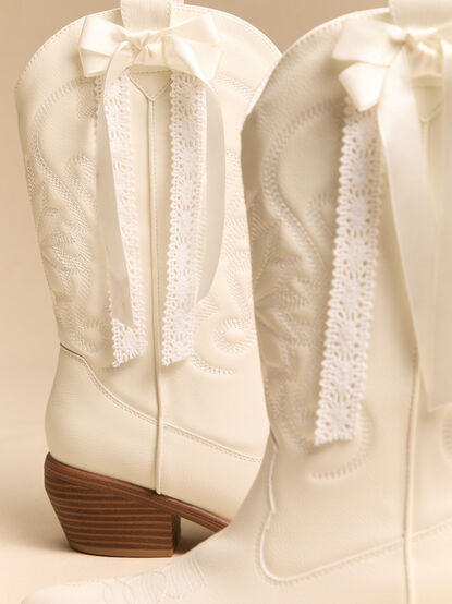 Leila Bow Western Boots - AS Kids