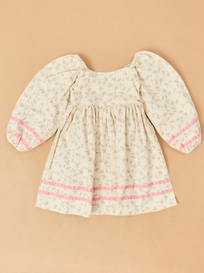 Ella Velvet Trim Floral Mini Dress - ALTAR'D STATE KIDS