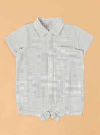 Grant Gingham Shortie Romper - ALTAR'D STATE KIDS