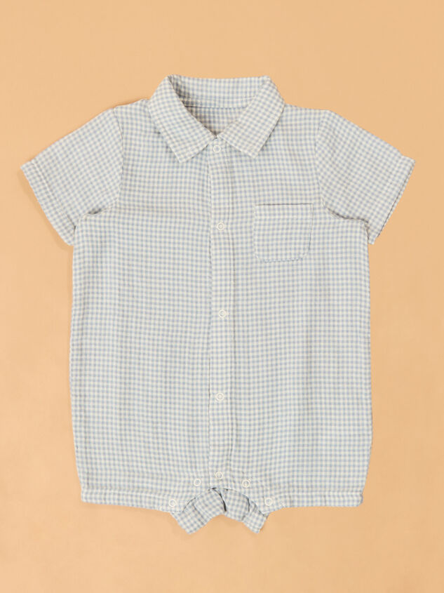 Grant Gingham Shortie Romper - ALTAR'D STATE KIDS