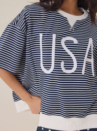 USA Striped Graphic Tee Detail 3 - ALTAR'D STATE KIDS