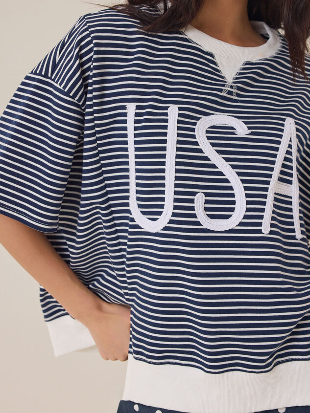 USA Striped Graphic Tee Detail 3 - ALTAR'D STATE KIDS