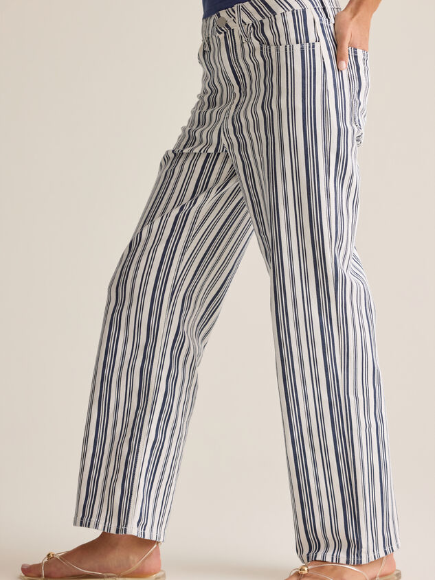 Carrie Stripe Straight Leg Pant Detail 3 - AS Kids