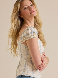 Bianca Ditsy Floral Cap Sleeve Top Detail 4 - ALTAR'D STATE KIDS