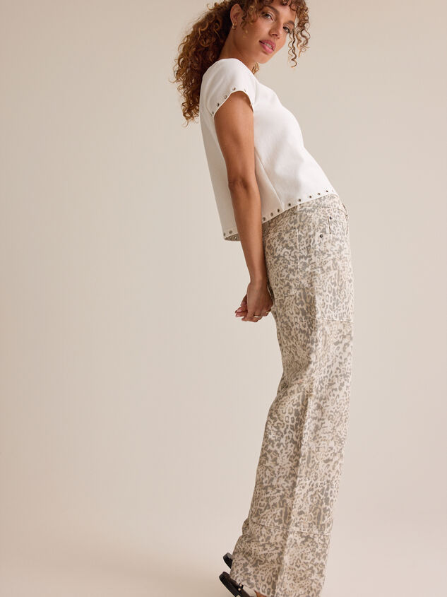 Shayleigh Leopard Barrel Pant Detail 4 - AS Kids