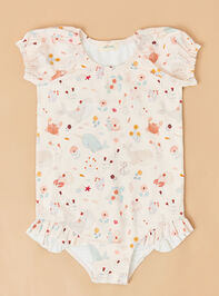 Sea Creature Puff Sleeve One Piece Swimsuit - ALTAR'D STATE KIDS