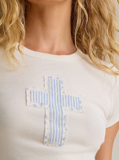 Applique Cross Baby Tee - AS Kids