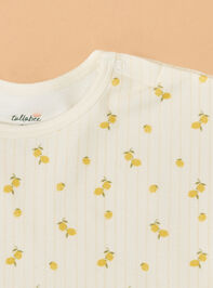 Lemon Stripe Short Sleeve Set Detail 3 - ALTAR'D STATE KIDS