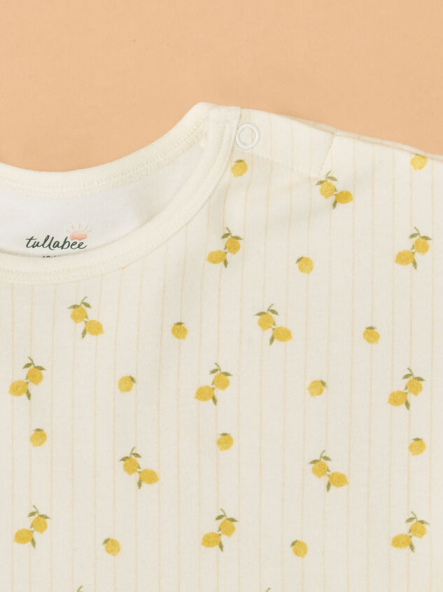 Lemon Stripe Short Sleeve Set Detail 3 - ALTAR'D STATE KIDS