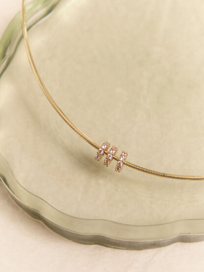 18K Gold Wire Slider Charm Necklace - AS Kids