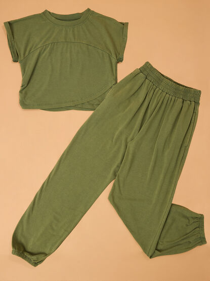 Addison Layered Tee and Jogger Set - AS Kids