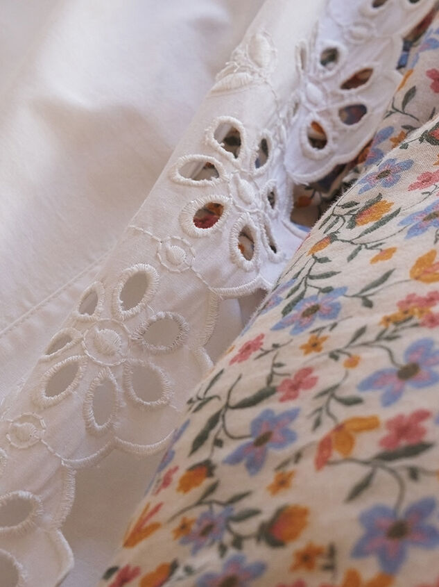 Jane Eyelet Cotton Sheet Set Detail 5 - ALTAR'D STATE KIDS
