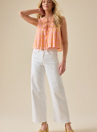 Kylie Plaid Tie Front Top - ALTAR'D STATE KIDS