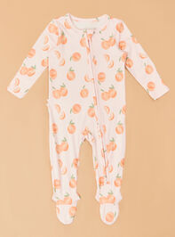 Sweet Peach Ruffle Back Footie - AS Kids
