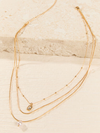 18K Gold Layered Pearl Necklace - ALTAR'D STATE KIDS