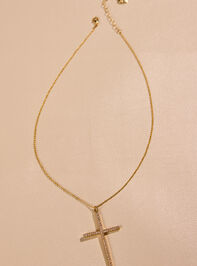 18K Gold Large Cross Charm Necklace Detail 2 - ALTAR'D STATE KIDS