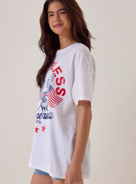 God Bless America Oversized Tee Detail 3 - AS Kids