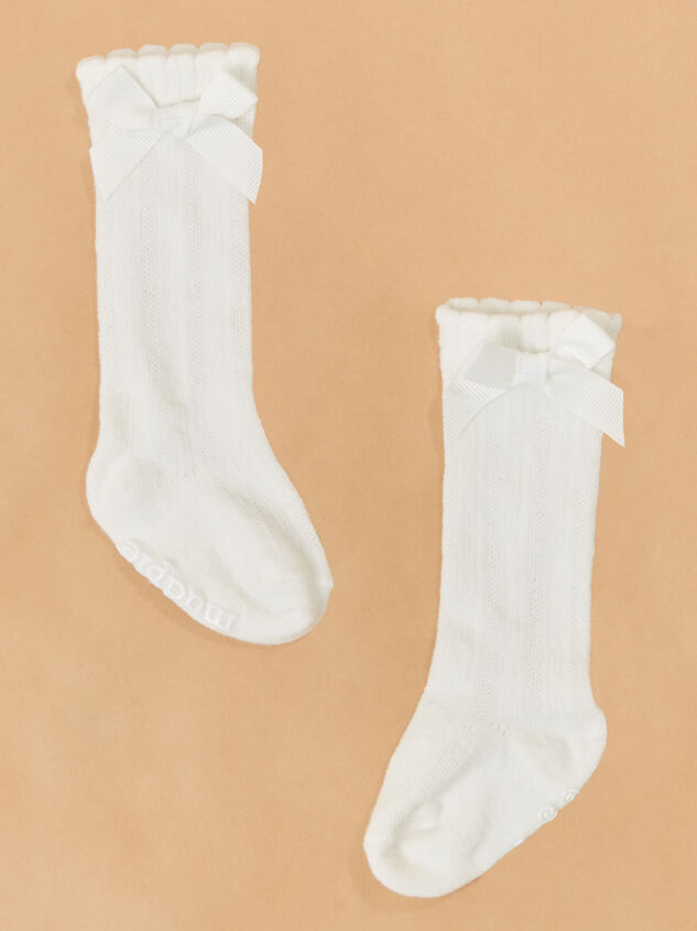 Bella Bow Knee High Socks by Mudpie - ALTAR'D STATE KIDS
