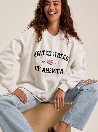 Embroidered United States Sweatshirt - ALTAR'D STATE KIDS