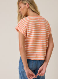 Hattie Stripe Roll Sleeve Crew Detail 4 - AS Kids