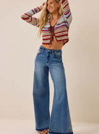 Moore Multi Stripe Crochet Cardigan - AS Kids