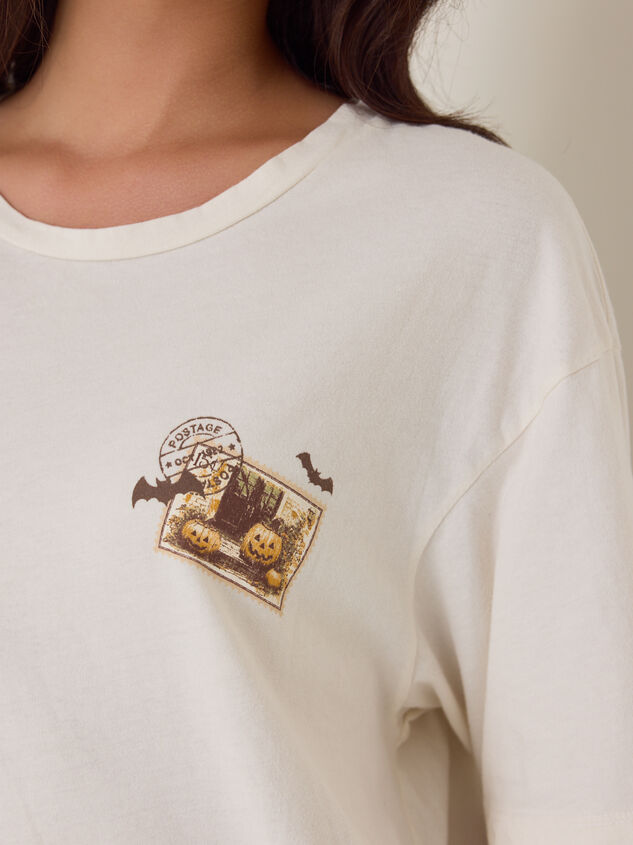Autumn Postcard Graphic Tee Detail 4 - AS Kids