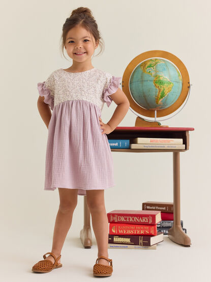 Lana Floral Flutter Sleeve Dress - AS Kids