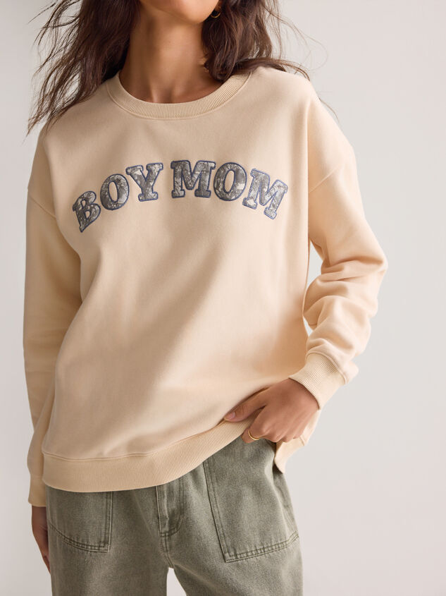 Boy Mom Camo Sweatshirt Detail 4 - AS Kids