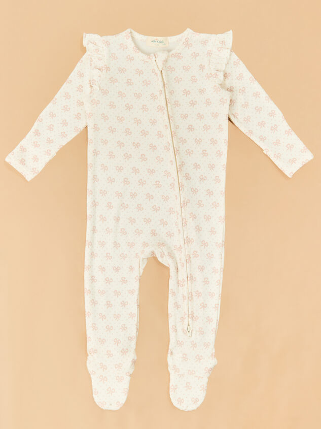 Vintage Mini Bows Ruffle Footie - ALTAR'D STATE KIDS