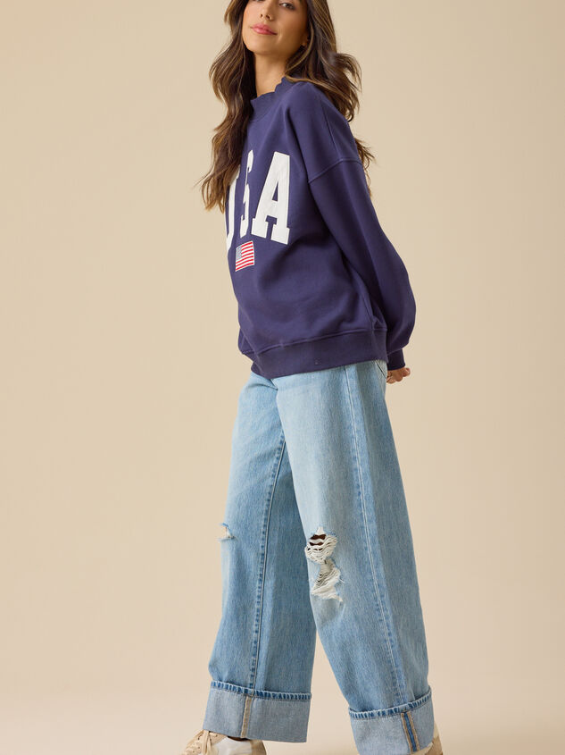 USA Embroidered Mock Neck Detail 3 - ALTAR'D STATE KIDS