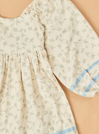 Ella Velvet Trim Floral Mini Dress Detail 2 - ALTAR'D STATE KIDS