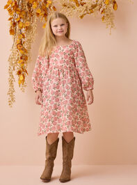 Zainy Floral Midi Toddler Dress Detail 3 - AS Kids