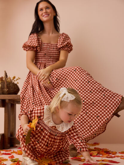 Clementine Gingham Mama Dress - AS Kids