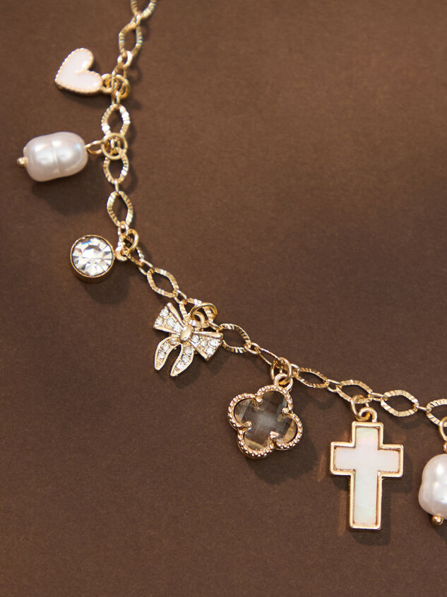 Cross Pearl Charm Necklace - ALTAR'D STATE KIDS