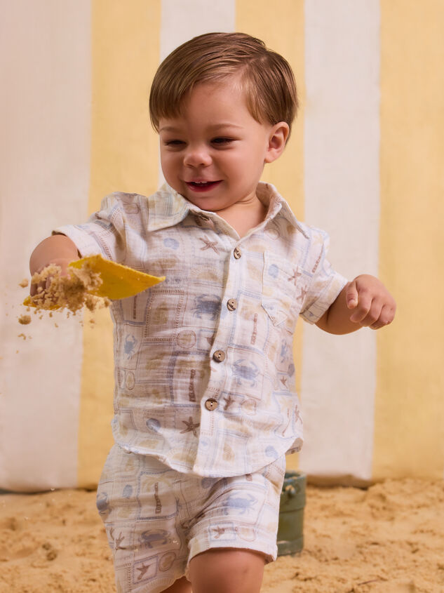Beach Patchwork Button Up Detail 5 - AS Kids