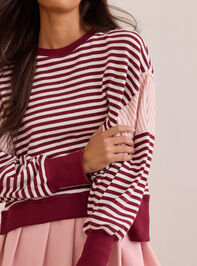 Varsity Stripe Long Sleeve Detail 2 - AS Kids