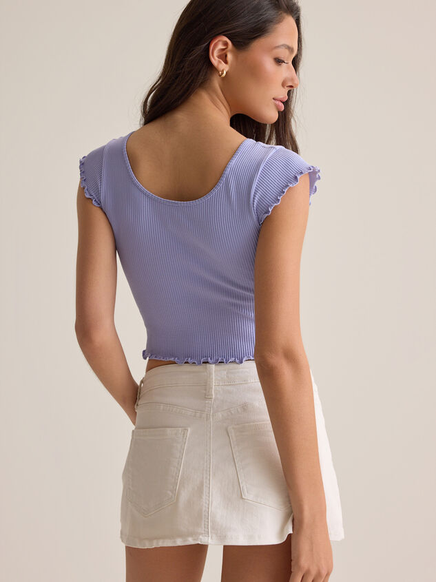 Ellia Ribbed Short Sleeve Cami Detail 5 - AS Kids