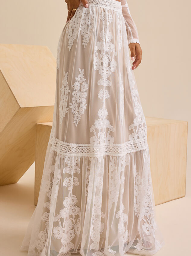 Arissa Floral Embroidered Maxi Skirt Detail 4 - ALTAR'D STATE KIDS