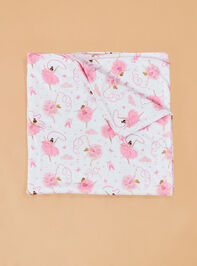 Ribbon Ballerina Swaddle and Hat Detail 3 - AS Kids