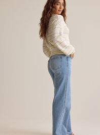 Ryder Stripe Banded Hem Cardigan Detail 4 - AS Kids