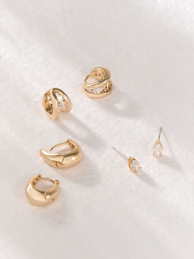 18k Gold Marlowe Hoop Trio Detail 2 - AS Kids