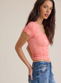 Blaire Short Sleeve Seamless Floral Tee Detail 5 - AS Kids