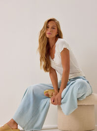 Dyana Henley Lace Trim Tee - AS Kids