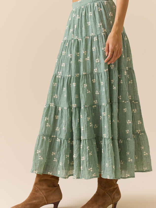 Jackie Embroidered Midi Skirt Detail 4 - ALTAR'D STATE KIDS