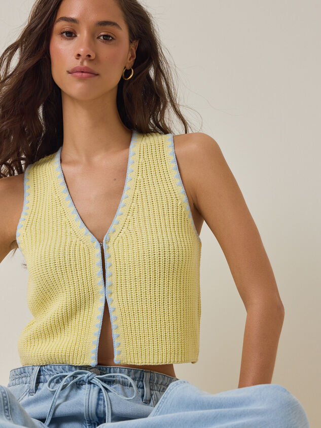 Kelia Contrast Stitch Vest Detail 3 - AS Kids