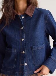 Amora Suede Denim Jacket Detail 4 - AS Kids