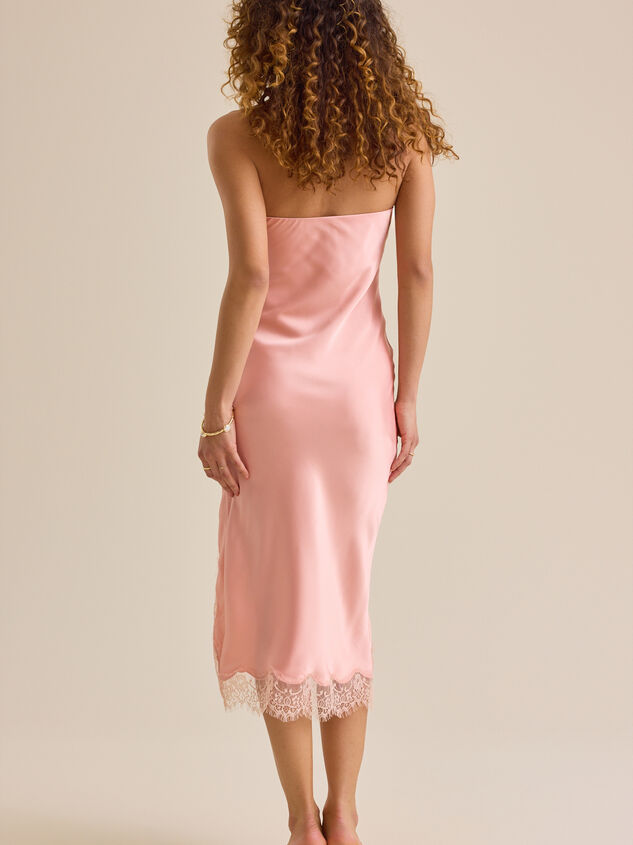 Evie Satin Lace Midi Dress Detail 5 - ALTAR'D STATE KIDS