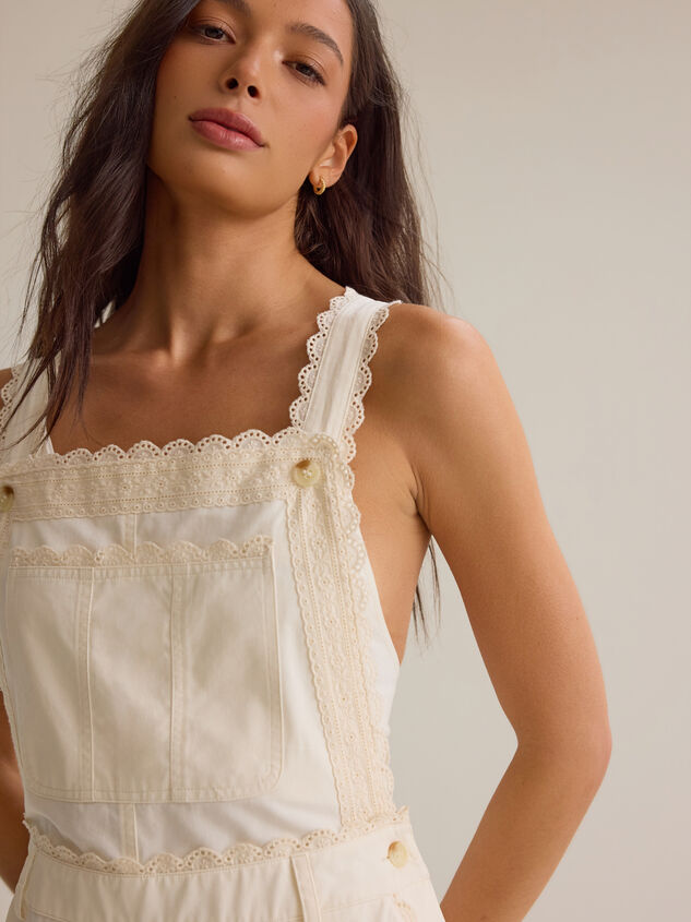 Ivy Lace Trim Overalls Detail 4 - AS Kids