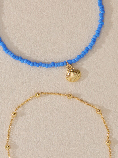 Beaded Shell Bracelet Set - ALTAR'D STATE KIDS