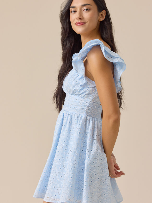 Sunny Eyelet Mini Dress Detail 4 - ALTAR'D STATE KIDS